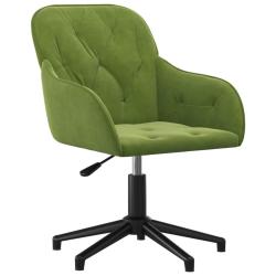 Chaise fauteuil si&egrave;ge pivotante de bureau informatique &eacute;tude clairvelours vert 02_0024185