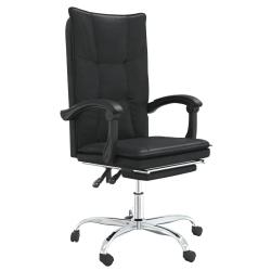 Chaise fauteuil si&egrave;ge pivotante de inclinable de bureau informatique &eacute;tude similicuir noir 02_00242