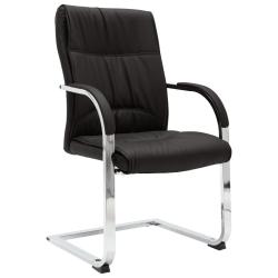 Chaise fauteuil si&egrave;ge de bureau informatique &eacute;tude cantilever similicuir noir 02_0023996