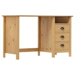 Bureau table poste de travail meuble d'ordinateur informatique &eacute;tude avec 3 tiroirs 120 x 50 x 74 c