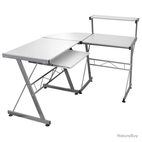 Bureau table poste de travail meuble d'ordinateur informatique �tude d'ordinateur d'angle 132 x 112
