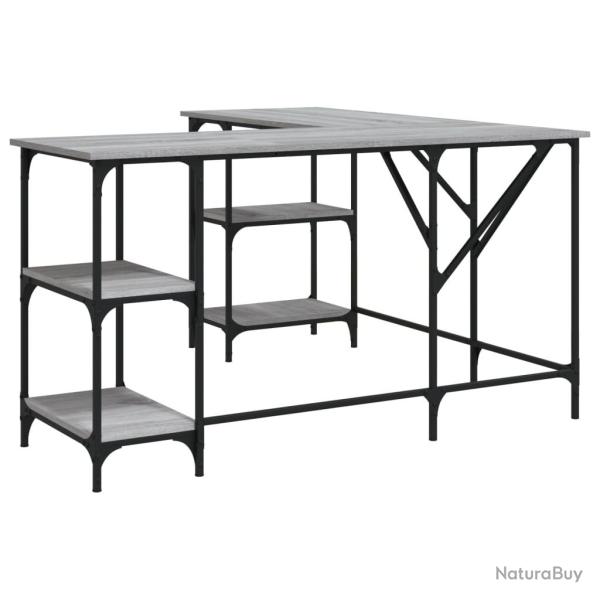 Bureau table poste de travail meuble d'ordinateur informatique �tude sonoma 139 x 139 x 75 cm bois