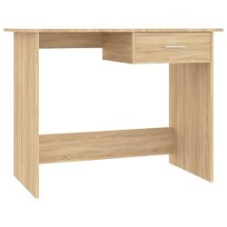 Bureau table poste de travail meuble d'ordinateur informatique &eacute;tude ch&ecirc;ne sonoma 100 x 50 x 76 cm
