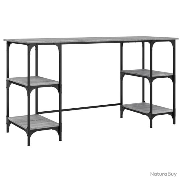 Bureau table poste de travail meuble d'ordinateur informatique �tude sonoma 140 x 50 x 75 cm m�tal