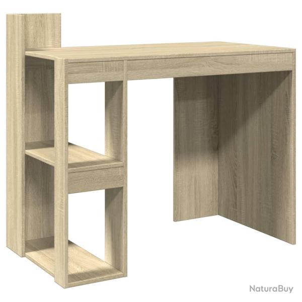 Bureau table poste de travail meuble d'ordinateur informatique �tude ch�ne sonoma 103,5 x 56,5 x 94