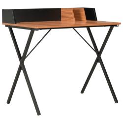 Bureau table poste de travail meuble d'ordinateur informatique &eacute;tude et 80 x 50 x 84 cm noir 02_002