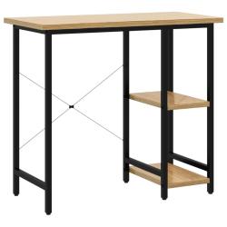 Bureau table poste de travail meuble d'ordinateur informatique &eacute;tude d'ordinateur et ch&ecirc;ne clair 80