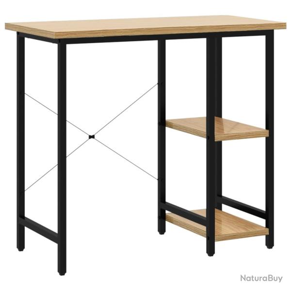 Bureau table poste de travail meuble d'ordinateur informatique �tude d'ordinateur et ch�ne clair 80
