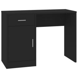 Bureau table poste de travail meuble d'ordinateur informatique &eacute;tude avec tiroir et armoire 100 x 4