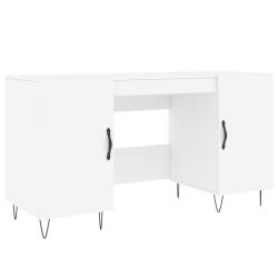 Bureau table poste de travail meuble d'ordinateur informatique &eacute;tude 140 x 50 x 75 cm bois d'ing&eacute;ni
