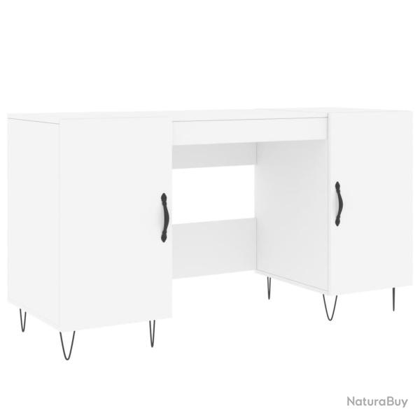 Bureau table poste de travail meuble d'ordinateur informatique �tude 140 x 50 x 75 cm bois d'ing�ni