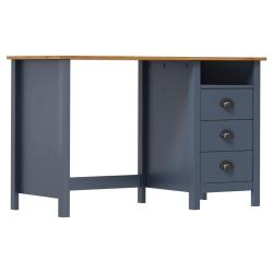 Bureau table poste de travail meuble d'ordinateur informatique &eacute;tude Hill avec 3 tiroirs 120 x 50 x