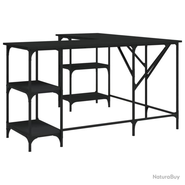 Bureau table poste de travail meuble d'ordinateur informatique �tude 139 x 139 x 75 cm bois d'ing�n