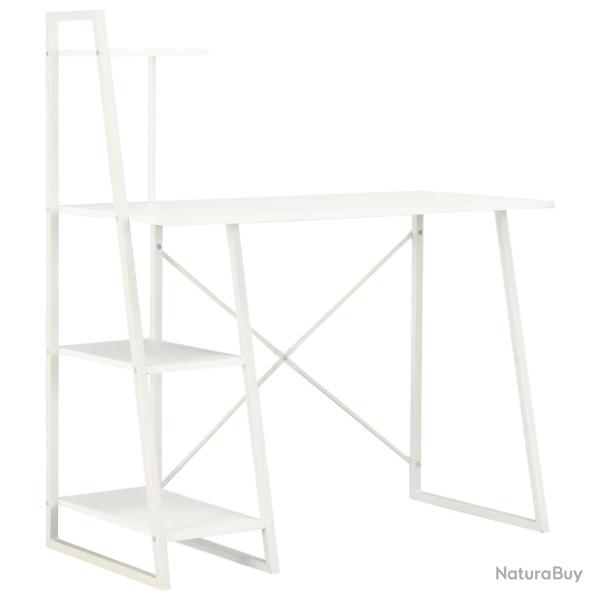 Bureau table poste de travail meuble d'ordinateur informatique �tude avec �tag�re 102 x 50 x 117 cm