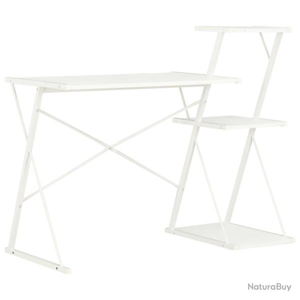 Bureau table poste de travail meuble d'ordinateur informatique �tude avec �tag�re 116 x 50 x 93 cm