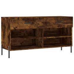 Banc &agrave; chaussures bottes commode &eacute;tag&egrave;re meuble entr&eacute;e rangement 102 x 35 x 55 cm bois d'ing&eacute;nierie