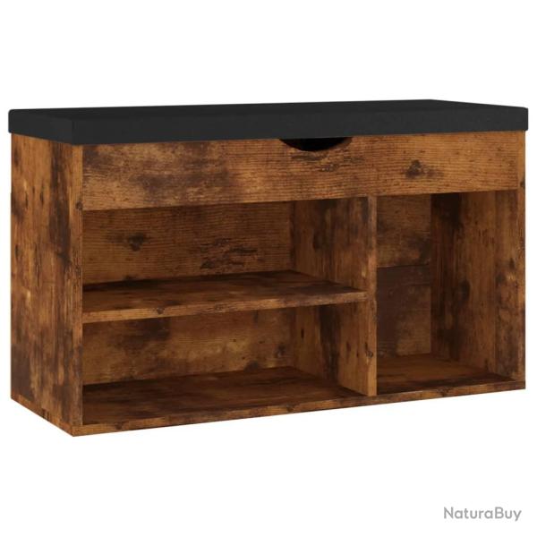 Banc � chaussures bottes commode �tag�re meuble entr�e rangement avec coussin bois d'ing�nierie mar