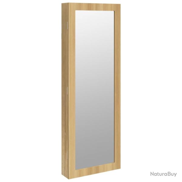 Armoire � bijoux meuble rangement organisateur chambre vestiaire salle de bain avec miroir murale 3