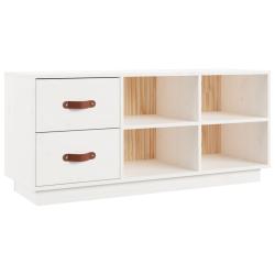 Banc &agrave; chaussures bottes commode &eacute;tag&egrave;re meuble entr&eacute;e rangement 100 x 34 x 45 cm bois de pin massi