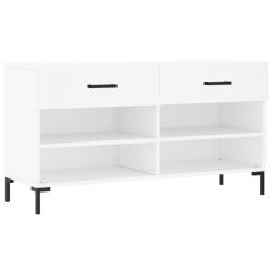 Banc &agrave; chaussures bottes commode &eacute;tag&egrave;re meuble entr&eacute;e rangement 102 x 35 x 55 cm bois d'ing&eacute;nierie