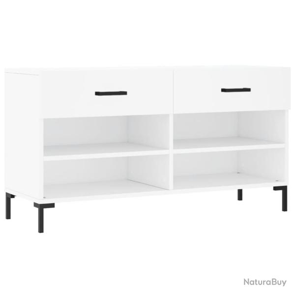 Banc � chaussures bottes commode �tag�re meuble entr�e rangement 102 x 35 x 55 cm bois d'ing�nierie