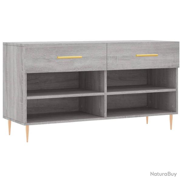 Banc � chaussures bottes commode �tag�re meuble entr�e rangement sonoma 102 x 35 x 55 cm bois d'ing