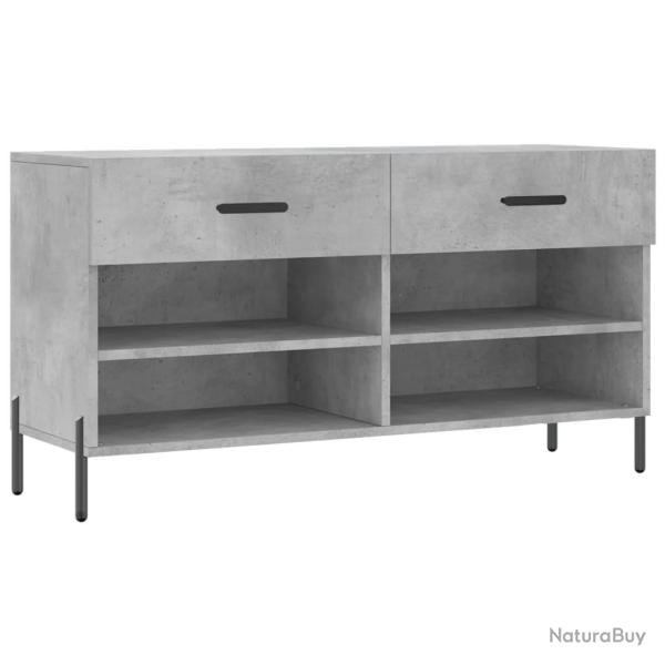 Banc � chaussures bottes commode �tag�re meuble entr�e rangement 102 x 35 x 55 cm bois d'ing�nierie