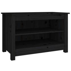 Banc &agrave; chaussures bottes commode &eacute;tag&egrave;re meuble entr&eacute;e rangement 70 x 38 x 45,5 cm bois de pin mass