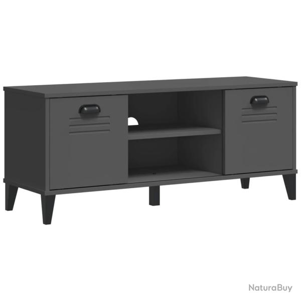 Banc � chaussures bottes commode �tag�re meuble entr�e rangement bois massif de pin anthracite 02_0
