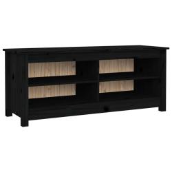 Banc &agrave; chaussures bottes commode &eacute;tag&egrave;re meuble entr&eacute;e rangement 110 x 38 x 45,5 cm bois de pin mas