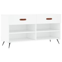 Banc &agrave; chaussures bottes commode &eacute;tag&egrave;re meuble entr&eacute;e rangement 102 x 35 x 55 cm bois d'ing&eacute;nierie