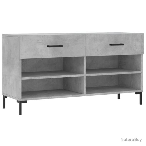 Banc � chaussures bottes commode �tag�re meuble entr�e rangement 102 x 35 x 55 cm bois d'ing�nierie
