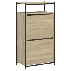 Armoire &agrave; chaussures range chaussures rangement meuble entr&eacute;e couloir salon sonoma 60 x 34 x 112 cm
