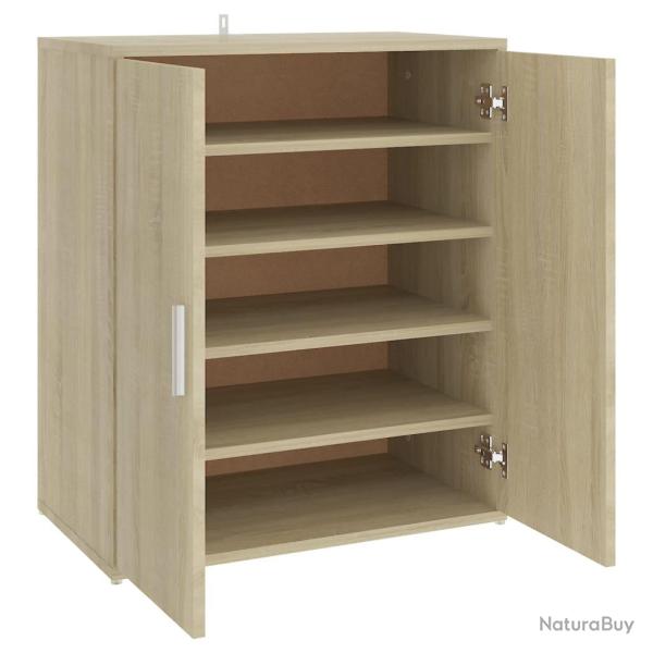 Armoire � chaussures range chaussures rangement meuble entr�e couloir salon sonoma 60 x 35 x 70 cm