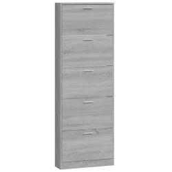 Armoire &agrave; chaussures range chaussures rangement meuble entr&eacute;e couloir salon sonoma 59 x 17 x 169 cm