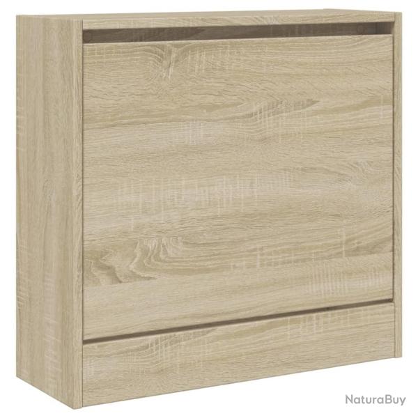 Armoire � chaussures range chaussures rangement meuble entr�e couloir salon sonoma 60 x 21 x 57 cm