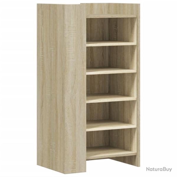 Armoire � chaussures range chaussures rangement meuble entr�e couloir salon sonoma 52 x 37,5 x 100