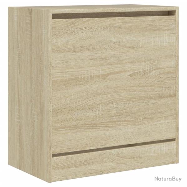 Armoire � chaussures range chaussures rangement meuble entr�e couloir salon sonoma 60 x 34 x 63,5 c