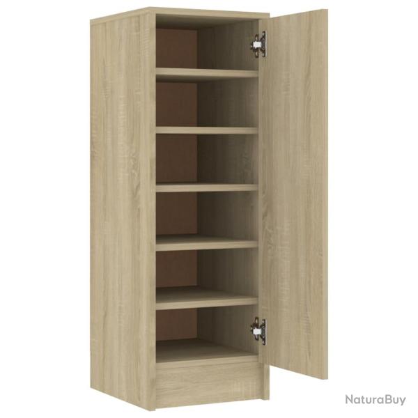 Armoire � chaussures range chaussures rangement meuble entr�e couloir salon sonoma 32 x 35 x 92 cm