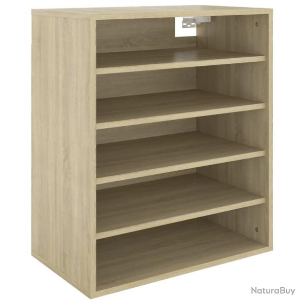 Armoire � chaussures range chaussures rangement meuble entr�e couloir salon sonoma 60 x 35 x 70 cm
