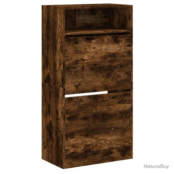 Armoire � chaussures range chaussures rangement meuble entr�e couloir salon 60 x 34 x 116 cm bois d