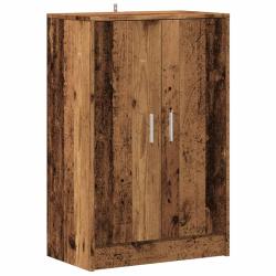 Armoire &agrave; chaussures range chaussures rangement meuble entr&eacute;e couloir salon vieux bois 60 x 35 x 92