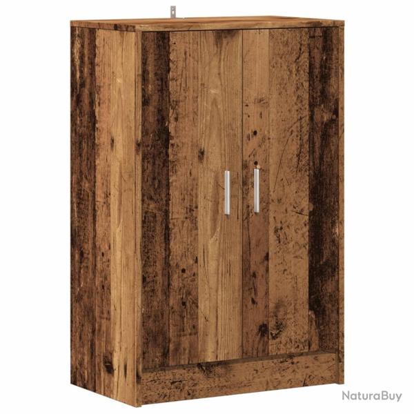 Armoire � chaussures range chaussures rangement meuble entr�e couloir salon vieux bois 60 x 35 x 92