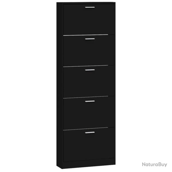 Armoire � chaussures range chaussures rangement meuble entr�e couloir salon 59 x 17 x 169 cm bois d