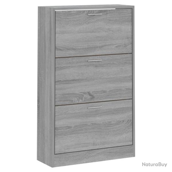 Armoire � chaussures range chaussures rangement meuble entr�e couloir salon sonoma 63 x 24 x 103 cm