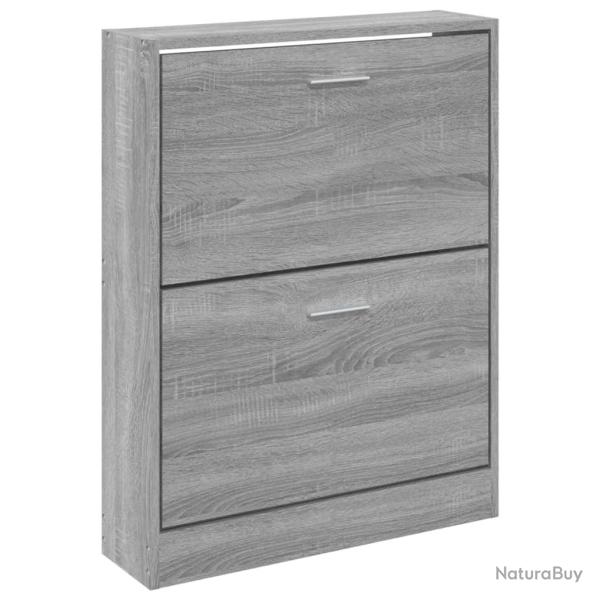 Armoire � chaussures range chaussures rangement meuble entr�e couloir salon sonoma 59 x 17 x 81 cm