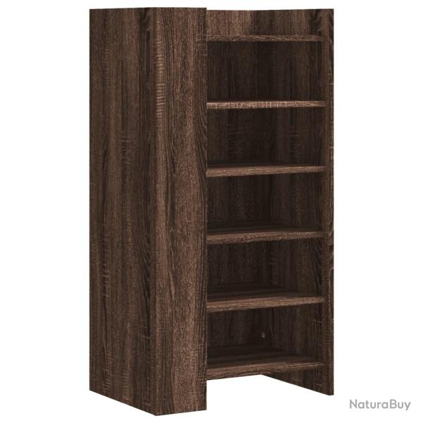 Armoire � chaussures range chaussures rangement meuble entr�e couloir salon 52 x 37,5 x 100 cm brun