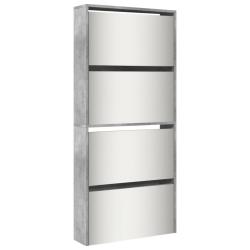 Armoire &agrave; chaussures range chaussures rangement meuble entr&eacute;e couloir salon et miroir 4 niveau x 63