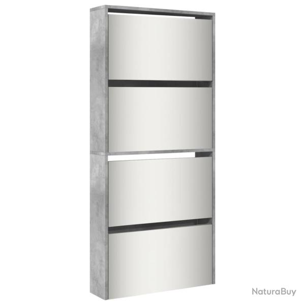 Armoire � chaussures range chaussures rangement meuble entr�e couloir salon et miroir 4 niveau x 63