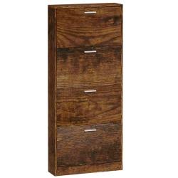 Armoire &agrave; chaussures range chaussures rangement meuble entr&eacute;e couloir salon 59 x 17 x 150 cm bois d